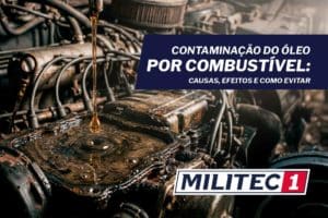 Mecânico analisando o óleo do motor para identificar contaminação por combustível.